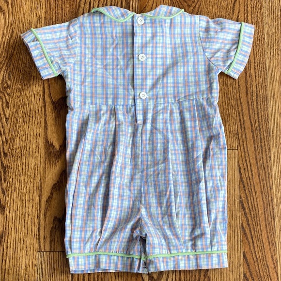 Plaid with monogram H, Remember Nguyen button one piece, size 18 months. - Picture 9 of 9